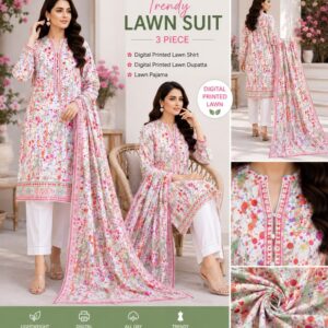 JY Excellence Girls Lawn Suit