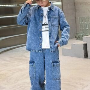 Boys' Kids Denim Suit – Stylish 2-Piece Denim Outfit for Boys | Soft & Comfortable